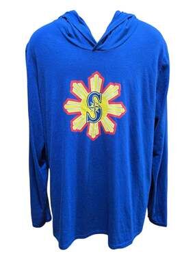 Seattle Mariners Filipino Heritage Night Long Sleeve Hoodie Blue